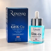 Renoviq GHK-Cu serum and carton in soft natural light